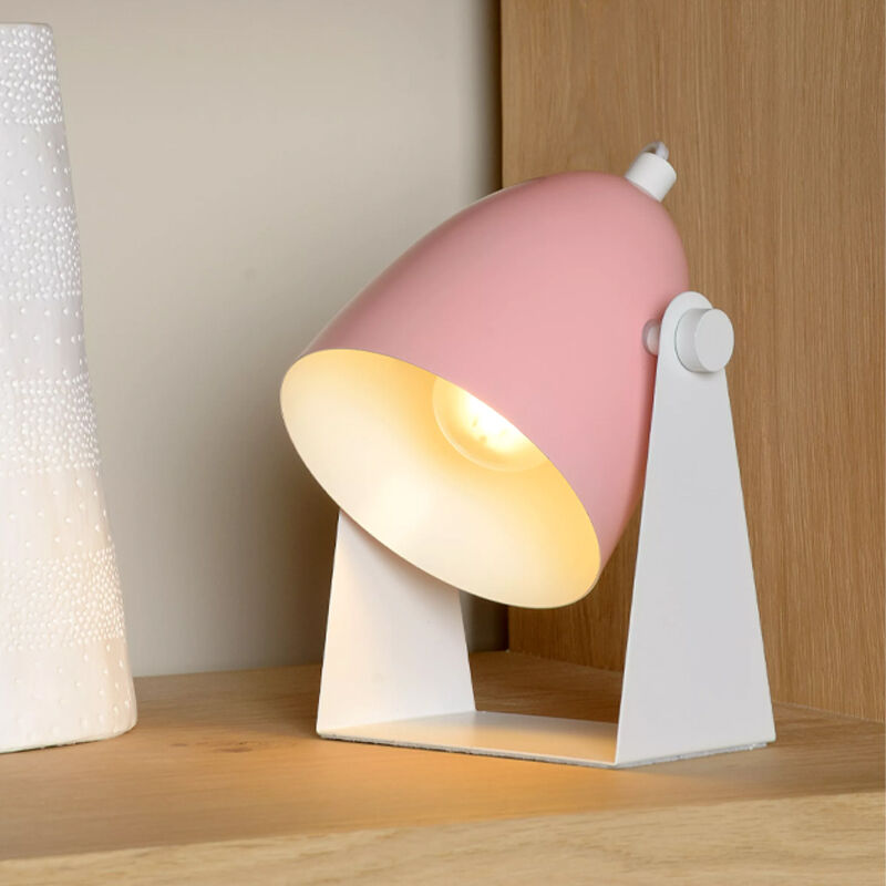 Lampe de table moderne rose, Chago, avec interrupteur