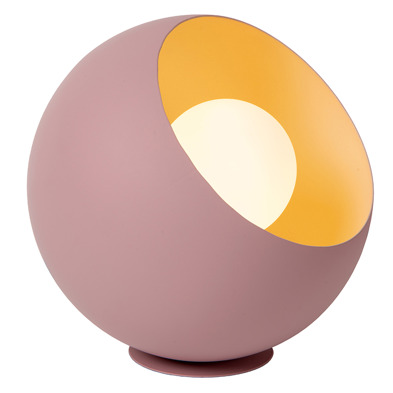 Lampe de table moderne rose, Doredos, avec interrupteur