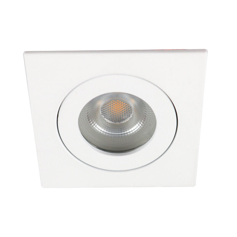 Spot encastré salle de bain blanc en aluminium, Dorx, IP44