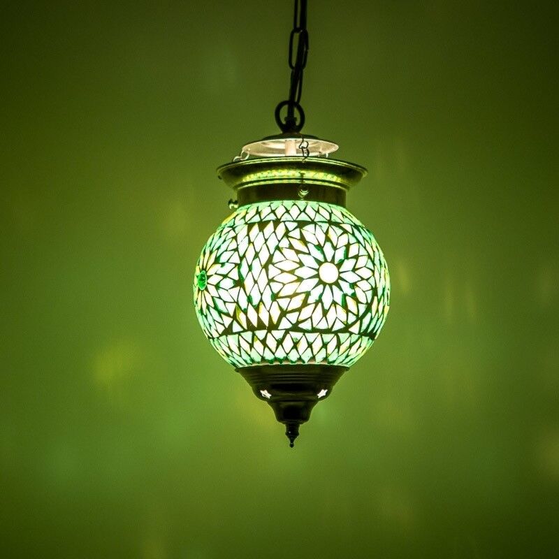 Suspension orientale verte mosaïque, Nisrin