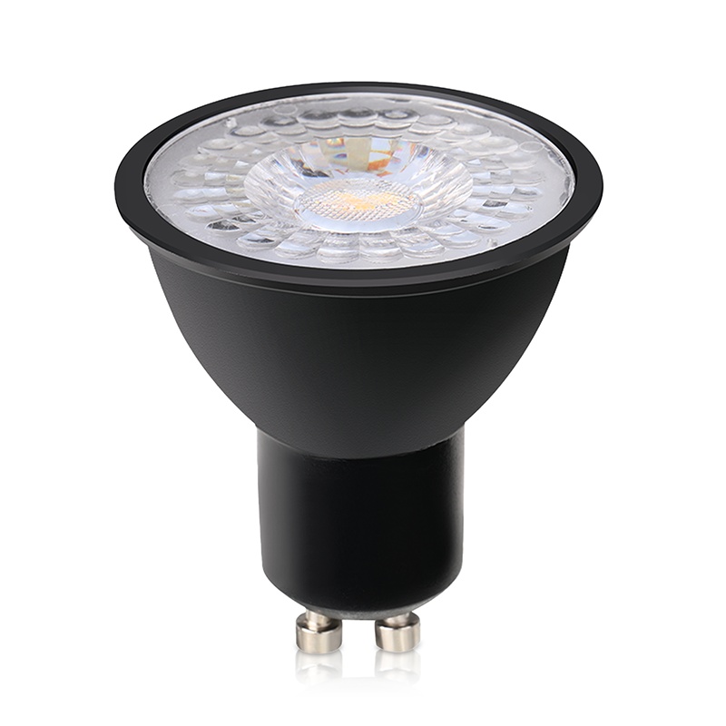 Ampoule LED GU10 gradable Antonie, noir, 3W, 3000K
