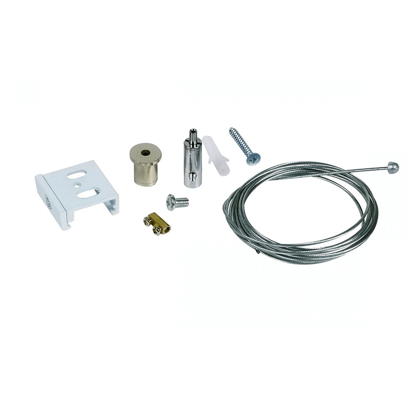 Kit de suspension pour éclairage sur rail triphasé, 5 mètres, blanc, Pro