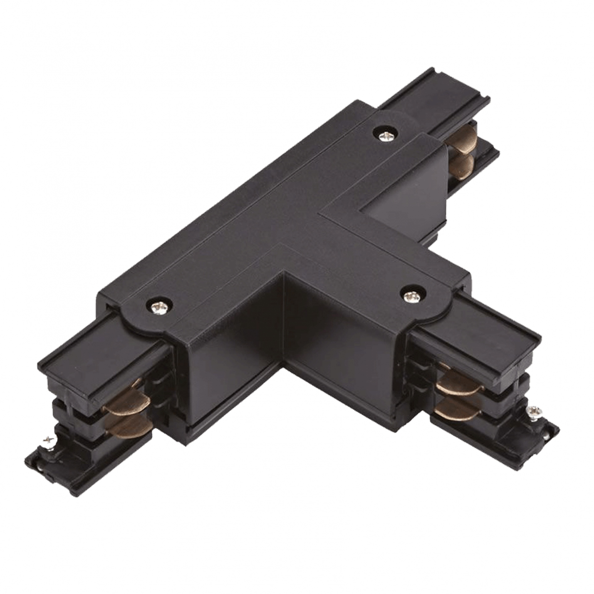 Connecteur en forme de T pour éclairage sur rail triphasé, gauche 1, noir, Pro