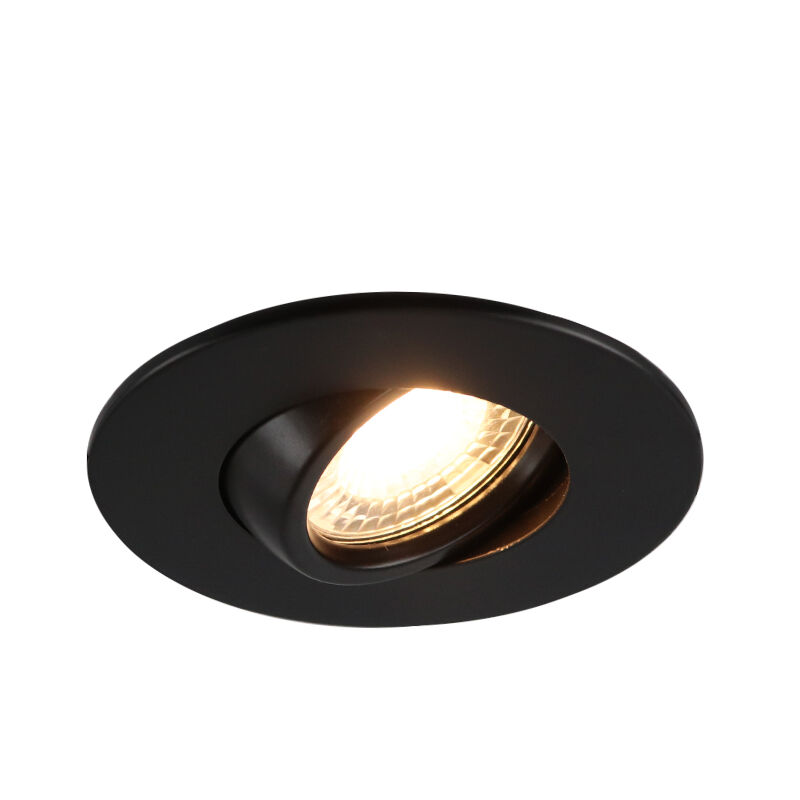 Spot encastré salle de bain noir moderne, Jill, IP44