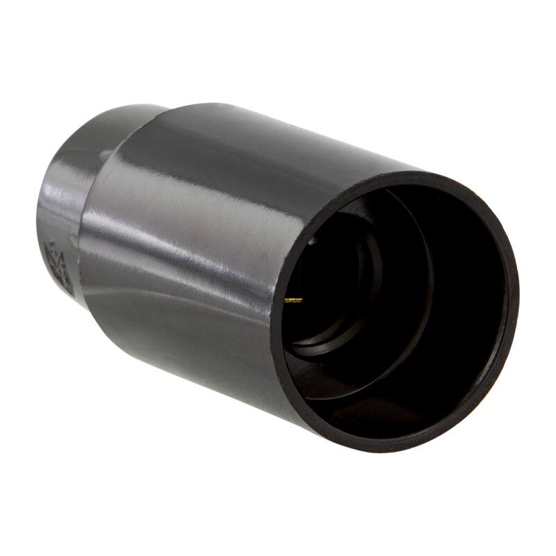 Raccord E14 lisse, noir