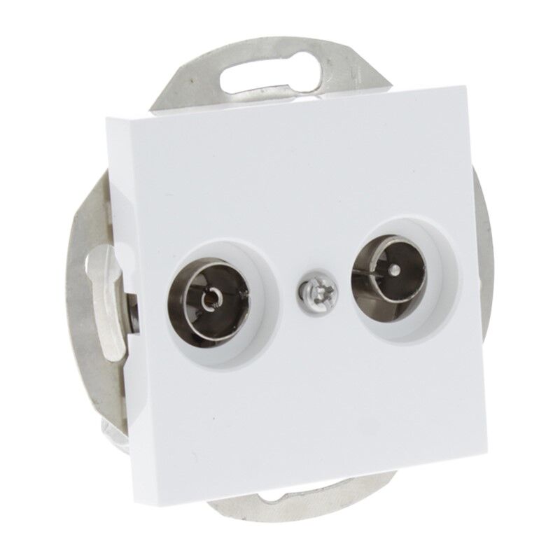 Q-Link S-Line Socket Radio / TV intégrée, blanc polaire