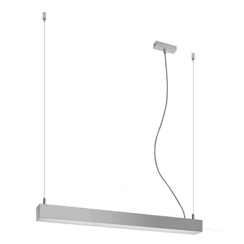 Suspension en aluminium grise, Mascha, 22W, 3000K LED