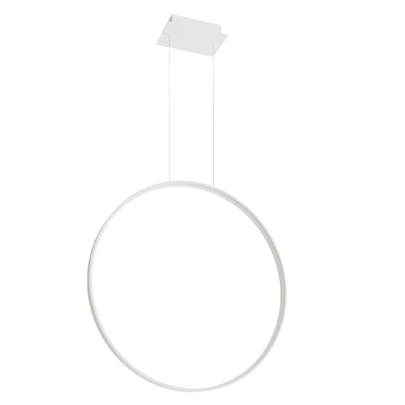 Suspension en aluminium blanche, Ringo, 50W, 3000K LED