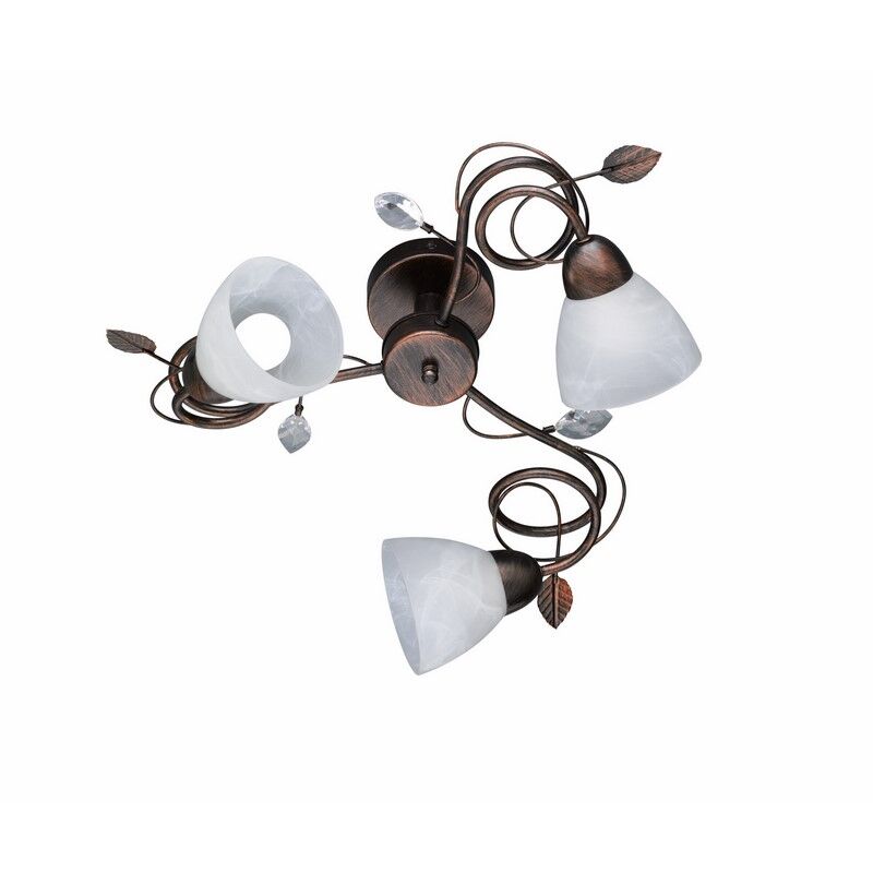Lampe plafond classique couleur rouille, Astrid