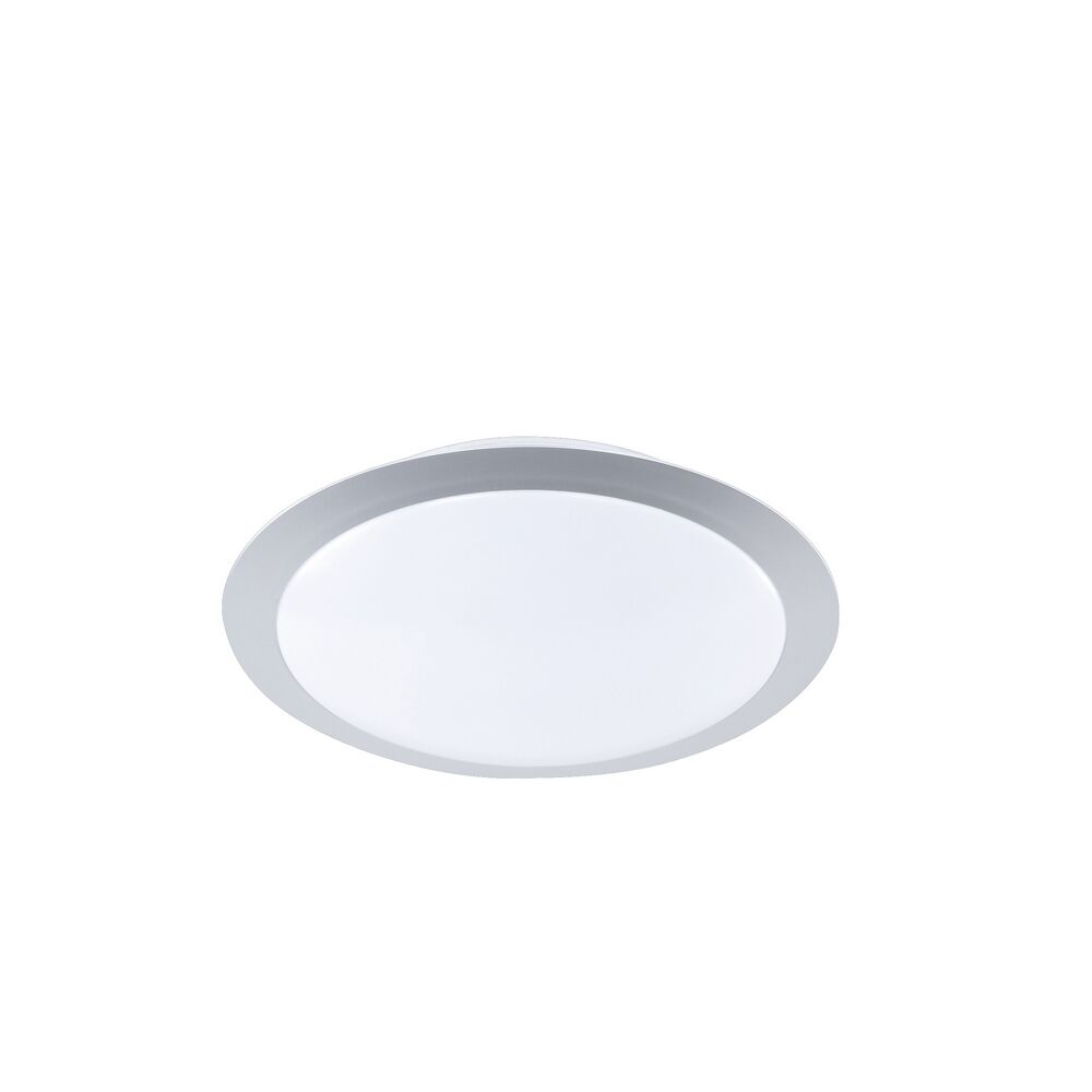 Lampe plafond en plastique argentée, Ramsgate, 9W, 3000K LED