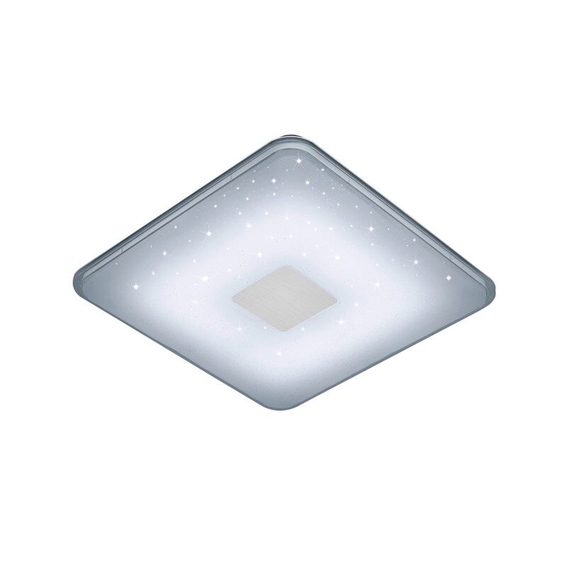 Lampe plafond moderne blanche, Lev, 30W, blanc chaud à froid réglable LED, avec télécommande