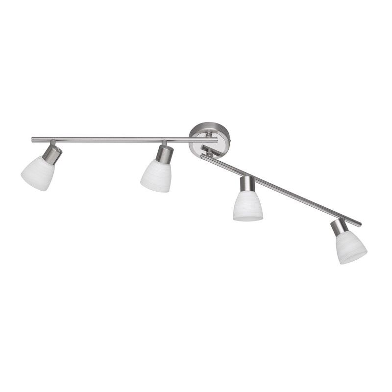Spot plafond en verre nickel, Edwin