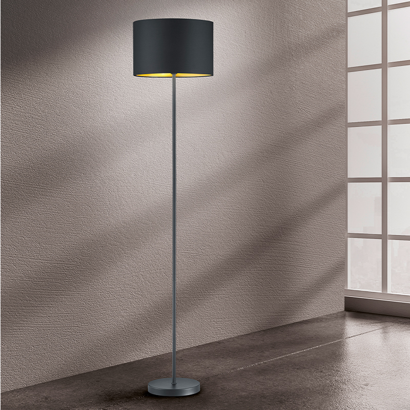 Lampadaire moderne noir, Jeany, avec interrupteur