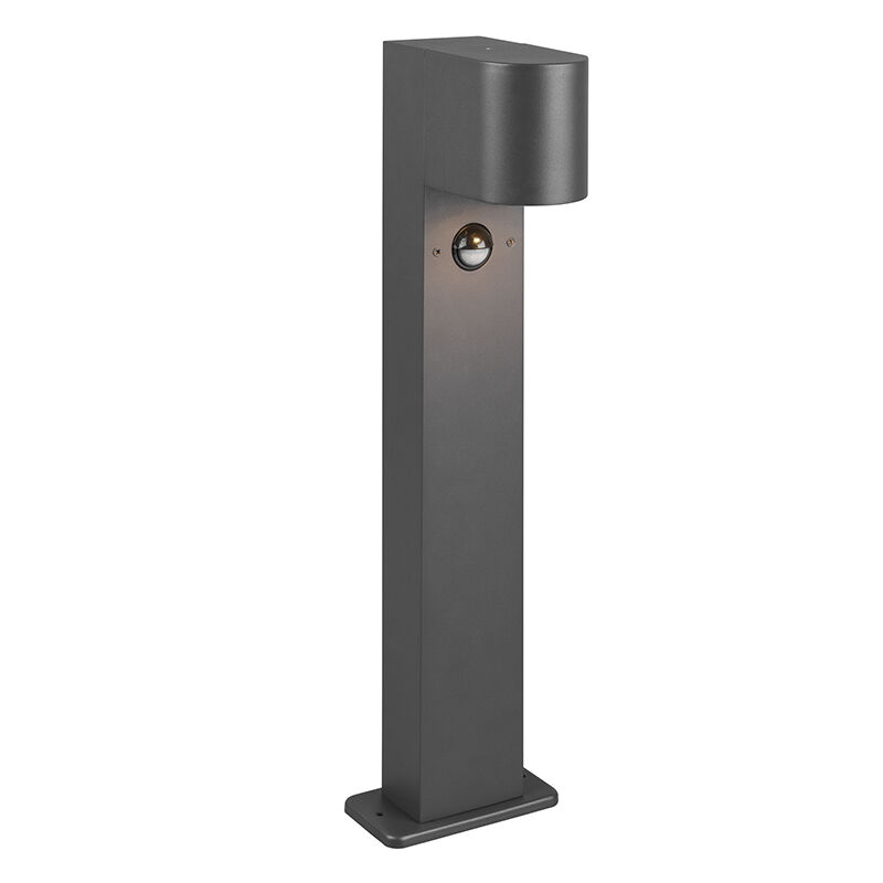 Lampadaire extérieur avec détecteur de mouvement moderne anthracite, Laurien, IP44