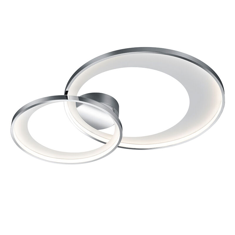 Lampe plafond moderne chromée, Kendi, 36W, 3000K LED