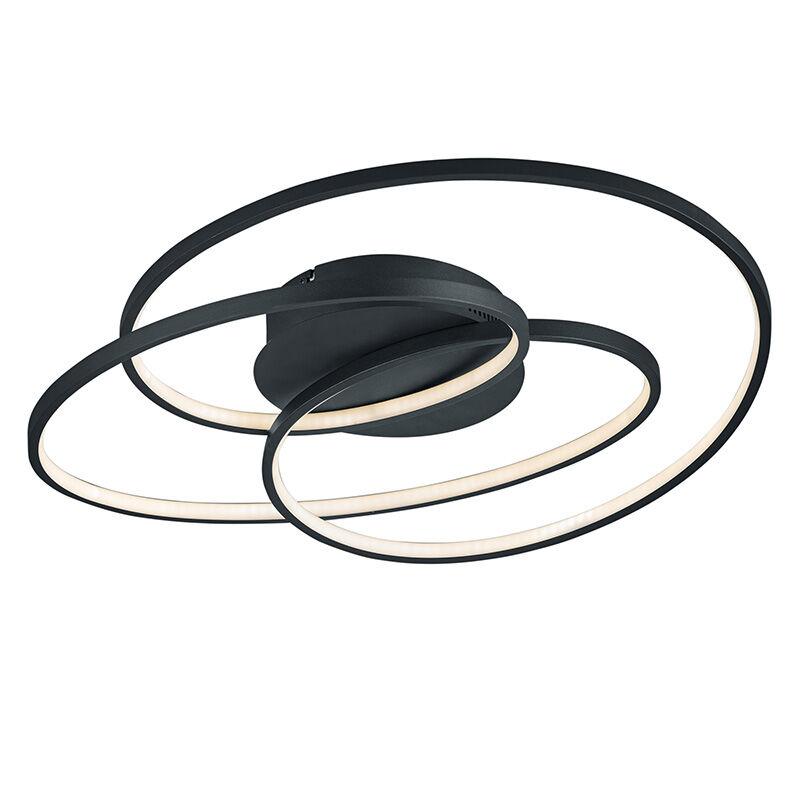 Lampe plafond moderne noire, Sabra, 38W, 3000K LED
