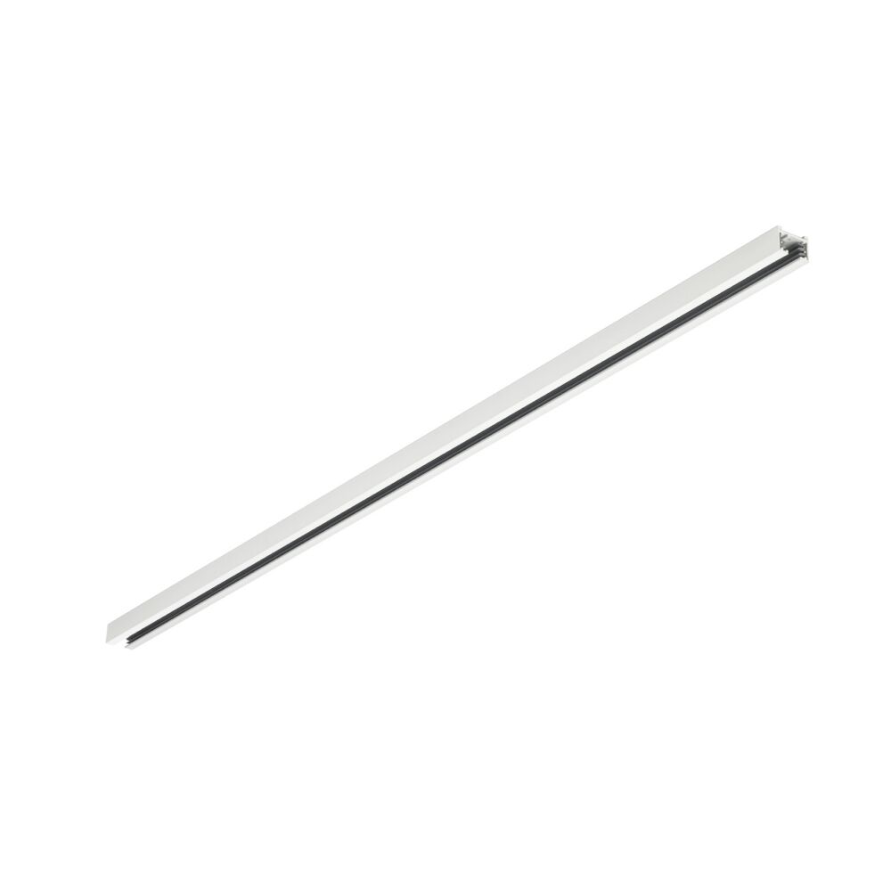 Rail électrifié 100cm pour éclairage sur rail biphasé, métal, blanc