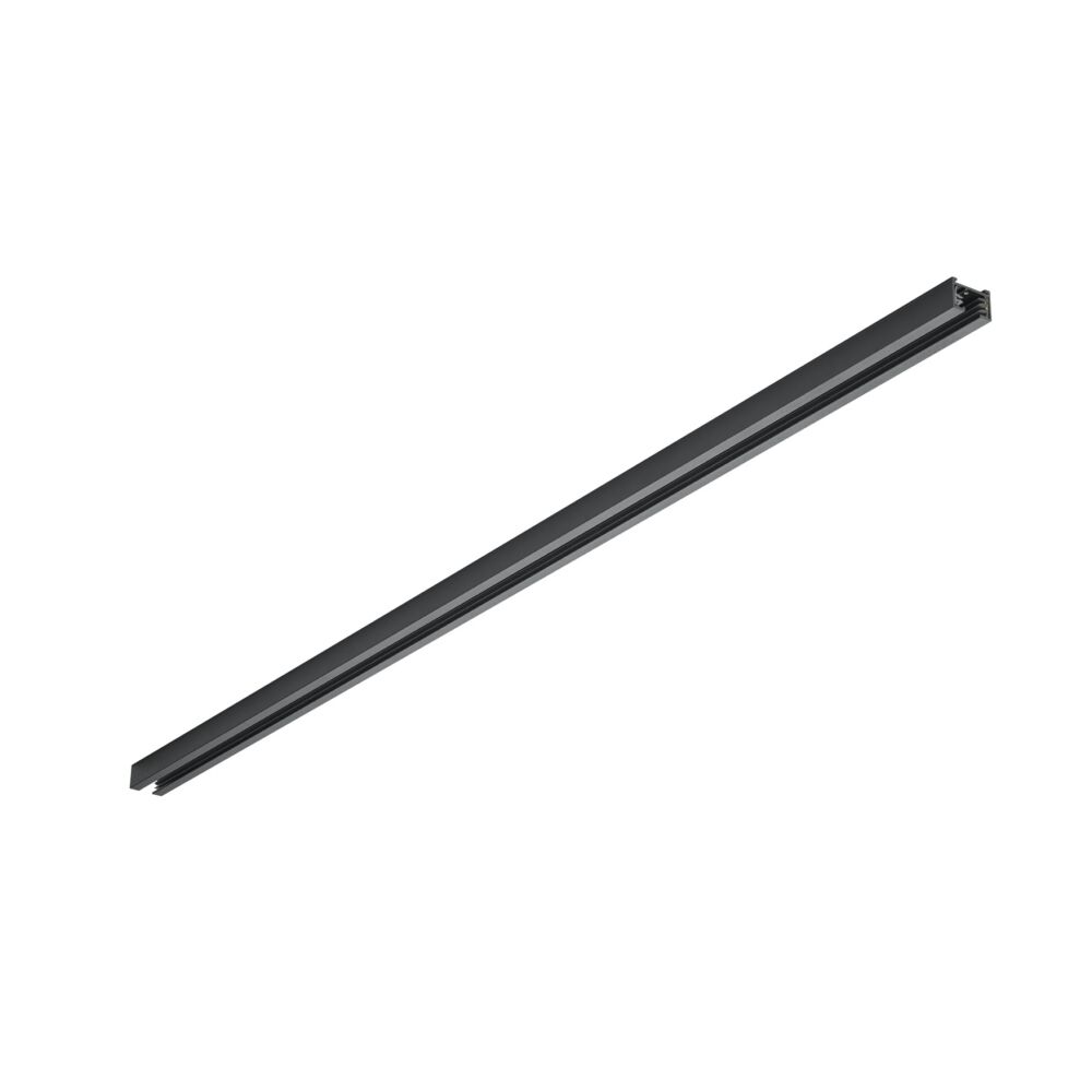 Rail électrifié 100cm pour éclairage sur rail biphasé, métal, noir