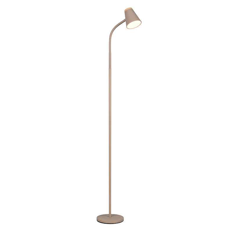 Lampadaire moderne marron, Rahul, 4,5W, 3000K LED, avec interrupteur