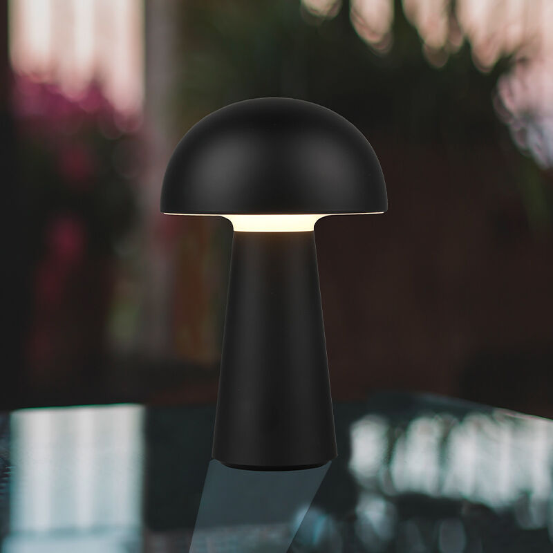 Lampe de table extérieur moderne noire, Rachelle, 2W, 3000K LED, IP44, avec interrupteur