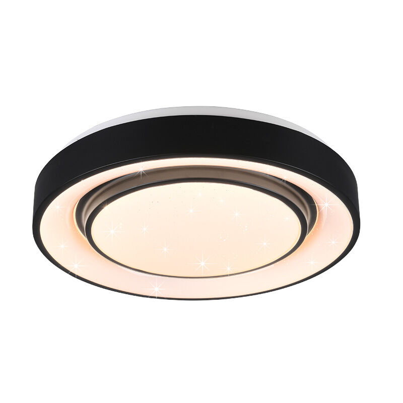 Lampe plafond moderne noire, Freke, 20W, RGBW LED