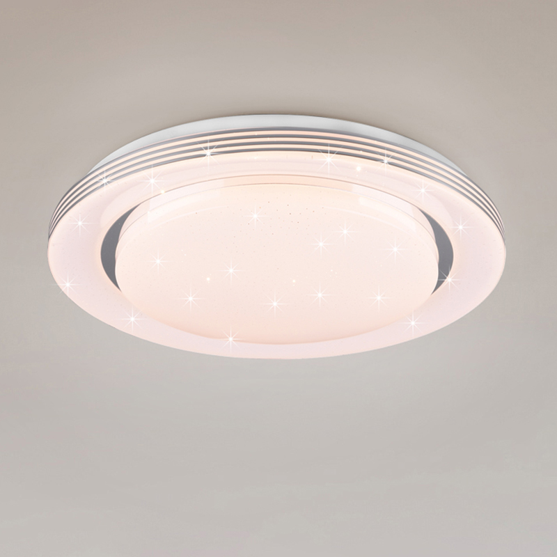 Lampe plafond moderne blanche, Alpha, 18W, blanc chaud à froid réglable LED, avec télécommande