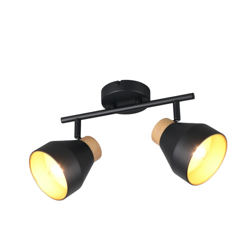 Spot plafond moderne noir, Riette
