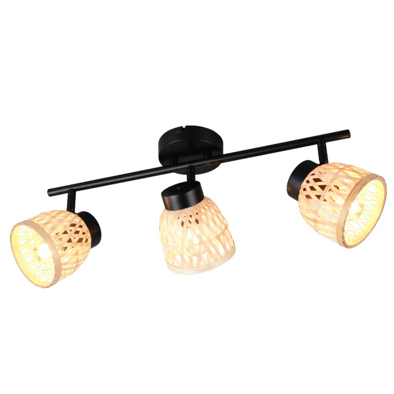 Spot plafond en rotin marron, Laut