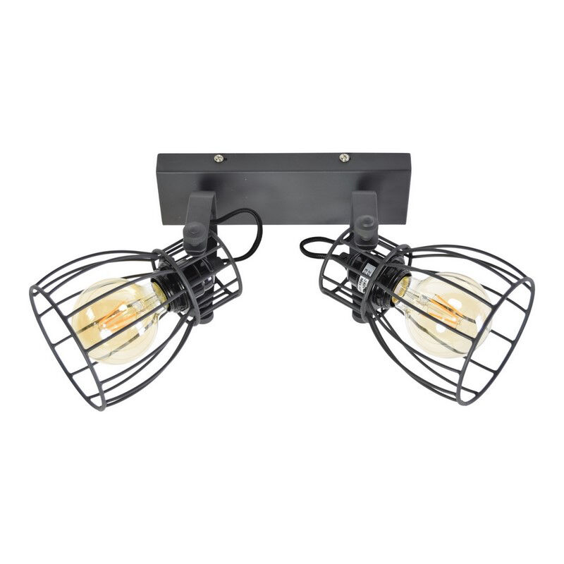 Spot plafond noir industriel, Lidia