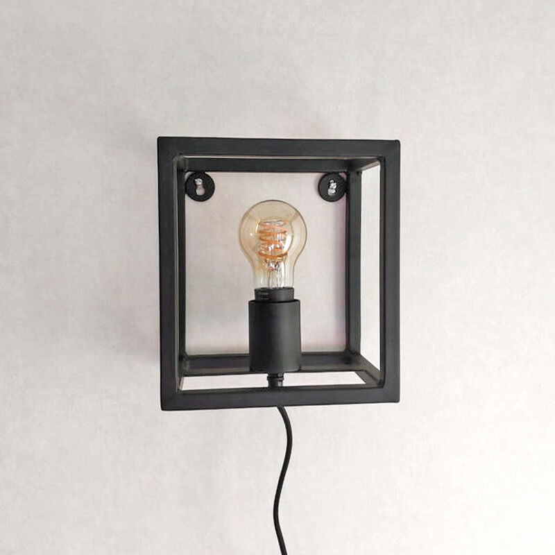 Applique murale noire industrielle, Redox
