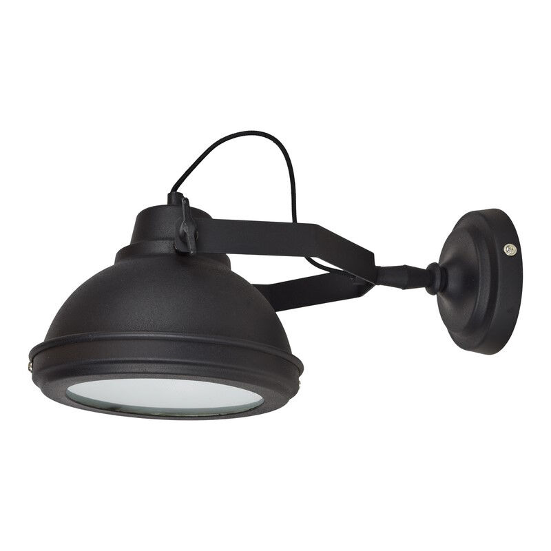 Applique murale noire industrielle, Fien