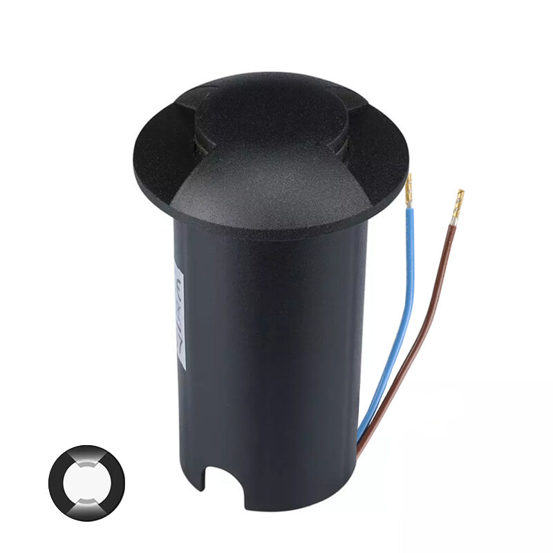 Spot encastré extérieur noir moderne, Marcus, 1W, 6500K LED, IP67
