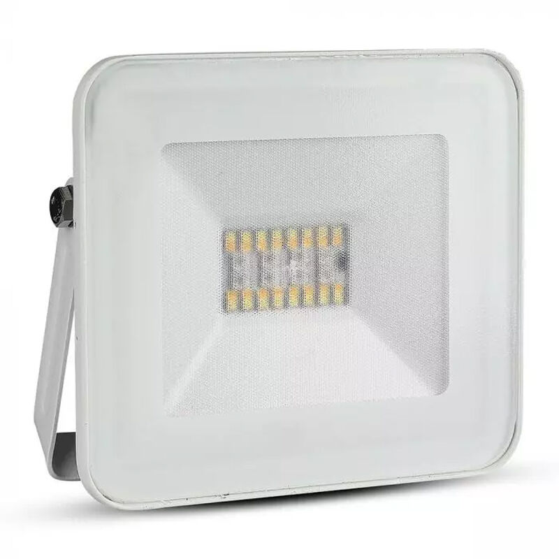 Projecteur connecté moderne blanc, Leander, 20W, couleur réglable LED, IP65