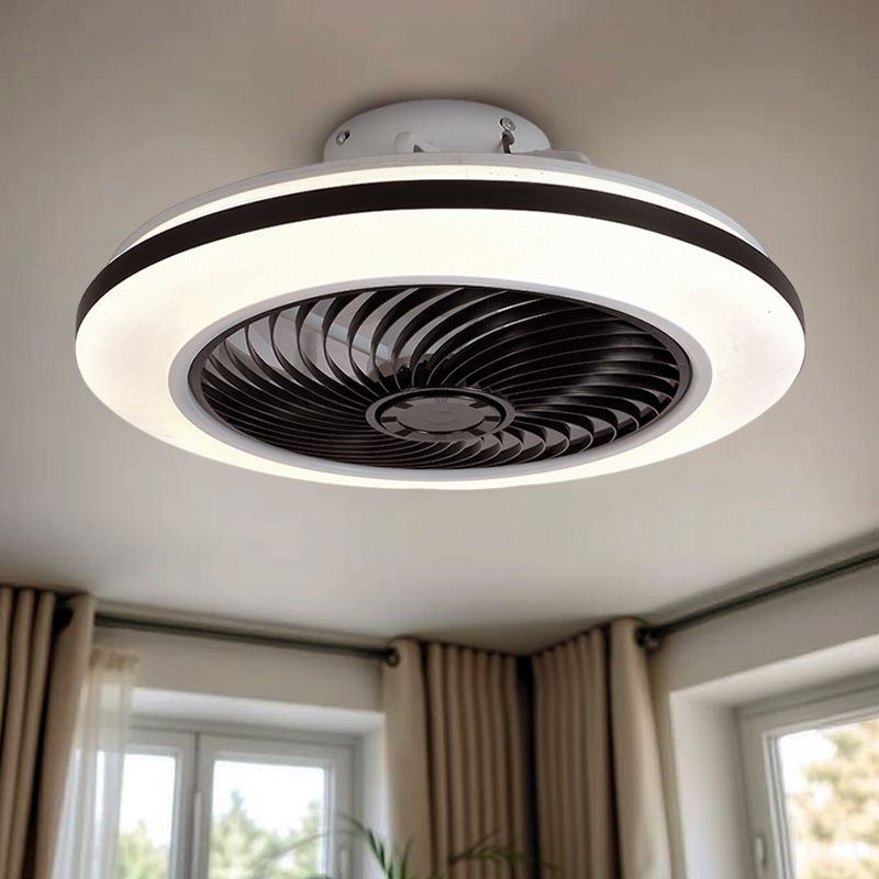 Ventilateur de plafond noir moderne, Gonda, 40W, 3000K LED, avec télécommande Ventilateur de plafond noir moderne, Gonda, 40W, 3000K LED, avec télécommande