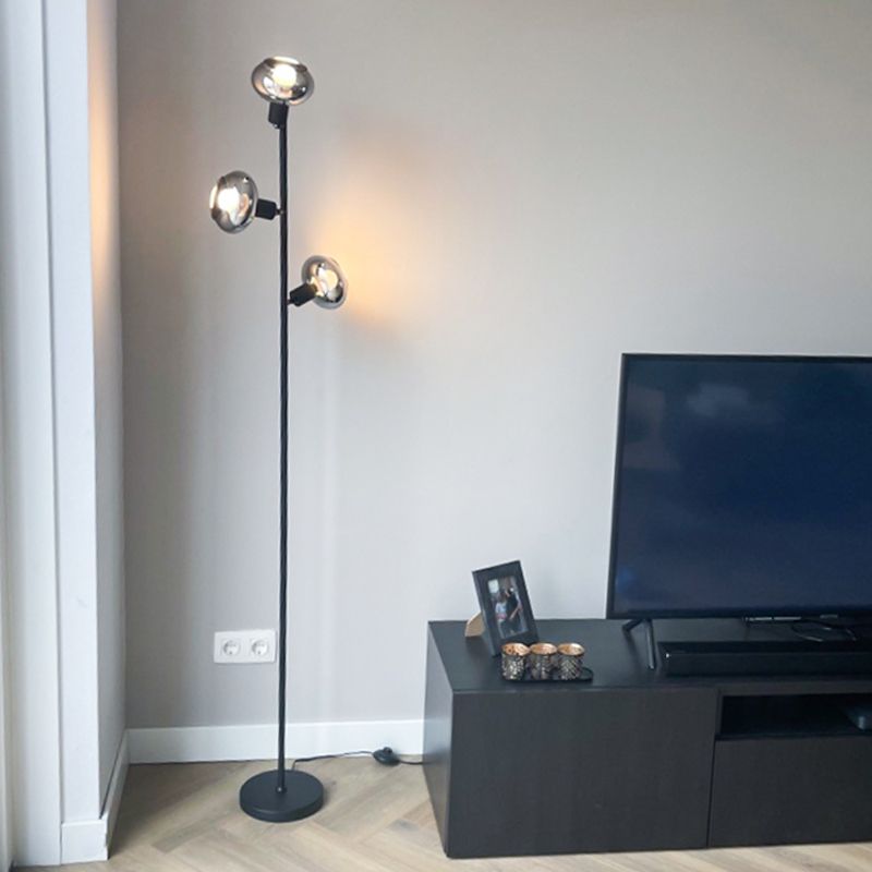 Lampadaire noir design, Skip, avec interrupteur