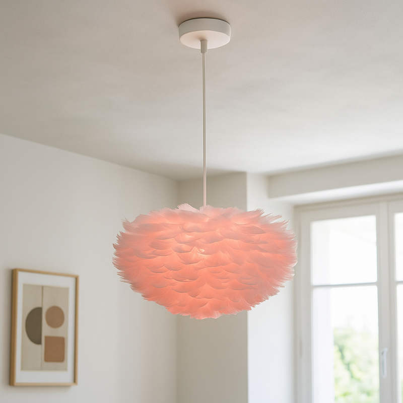 Suspension rose en tissu, Suzie