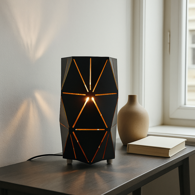 Lampe de table dorée moderne, Sivar, avec interrupteur