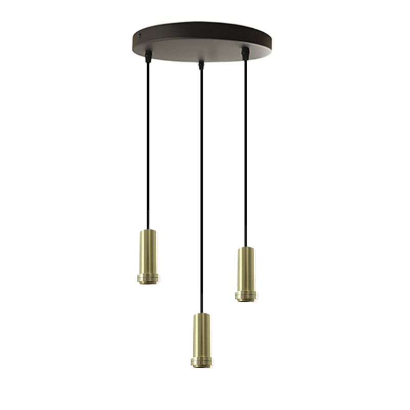 Suspension sans abat-jour noire en aluminium, Rika