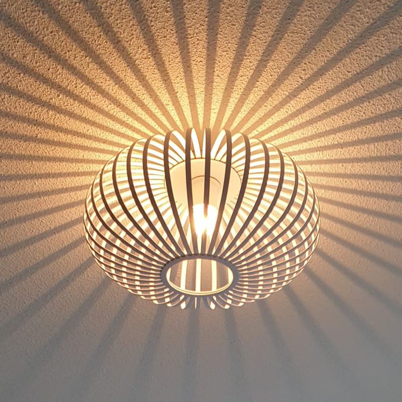 Lampe plafond blanche industrielle, Lieve