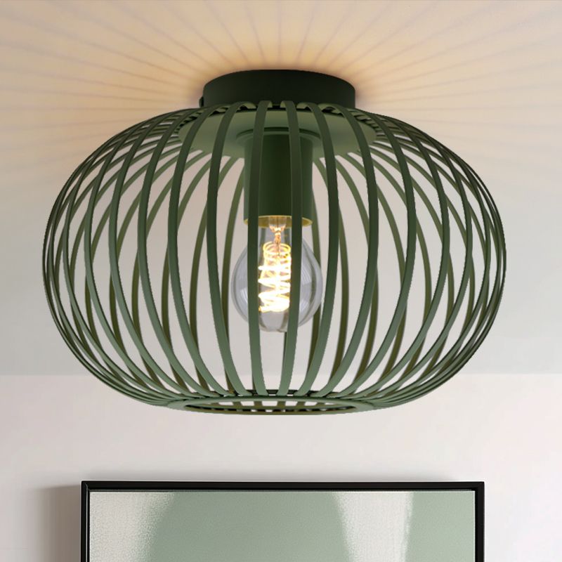 Lampe plafond verte industrielle, Lieve
