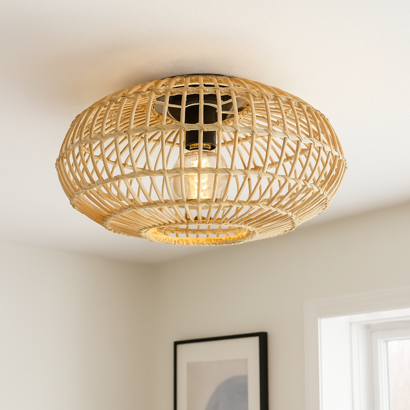 Lampe plafond marronne rustique, Emilio Lampe plafond marronne rustique, Emilio