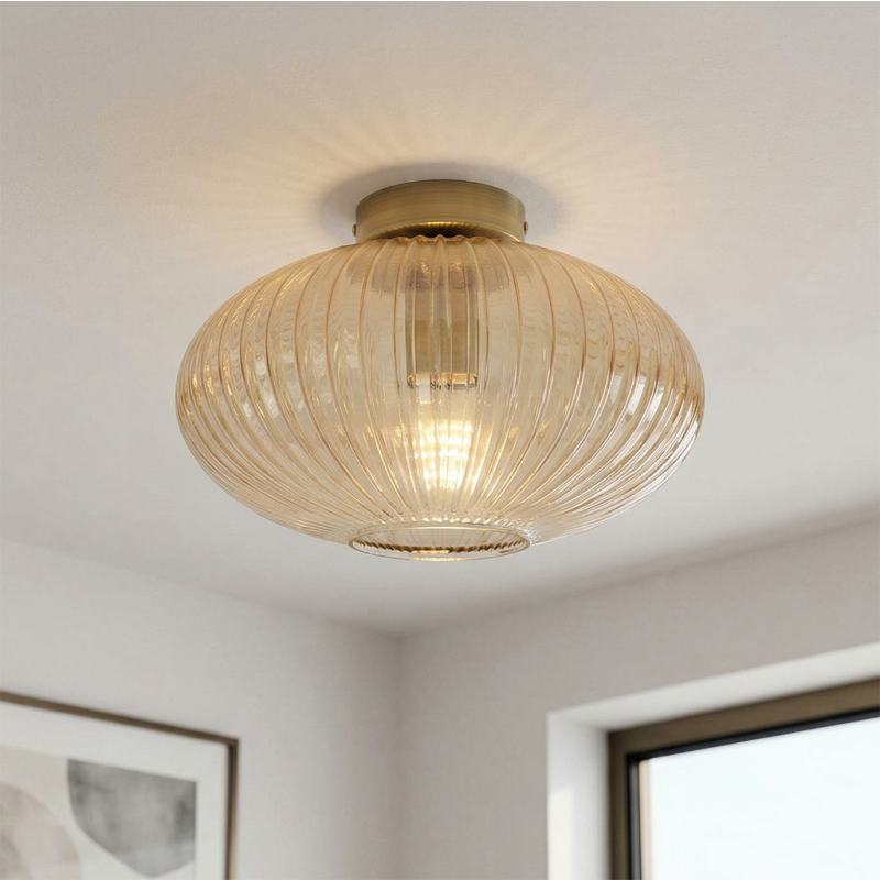Plafonnier ambre design, Charlois