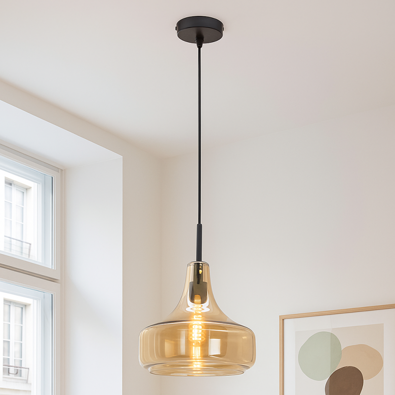 Suspension ambre moderne, Yael Suspension ambre moderne, Yael