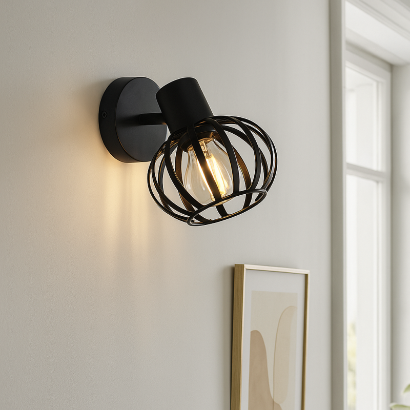 Spot mural noir industriel, Lieve Spot mural noir industriel, Lieve