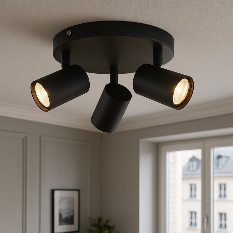 Spot plafond noir moderne, Elena