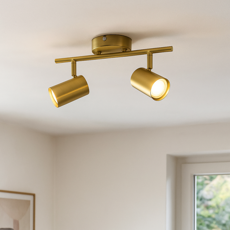 Spot plafond laiton moderne, Elena Spot plafond laiton moderne, Elena