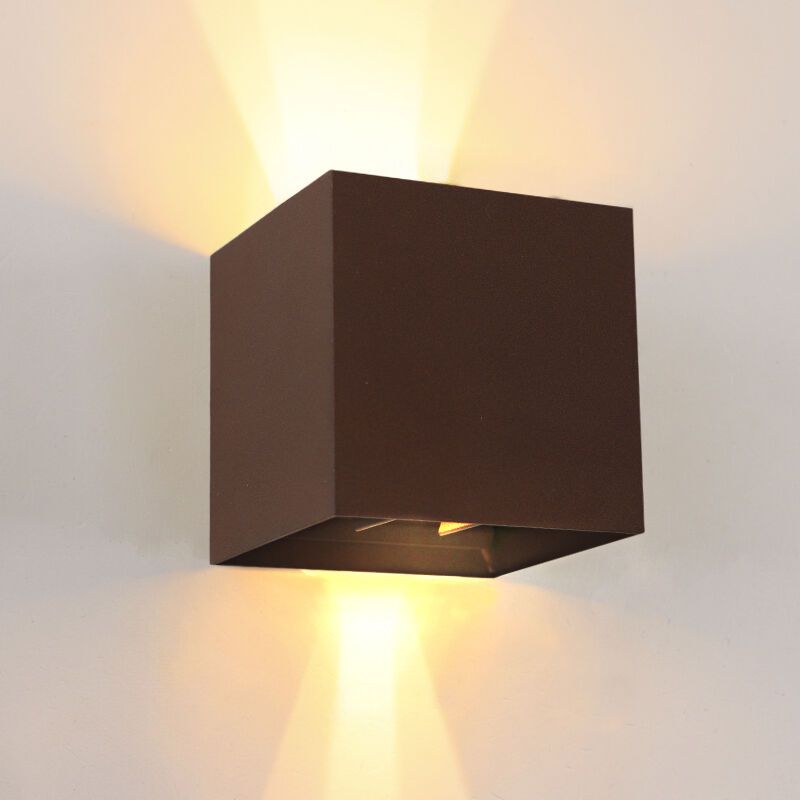 Applique up and down couleur rouille moderne, Dion, IP65 Applique up and down couleur rouille moderne, Dion, IP65