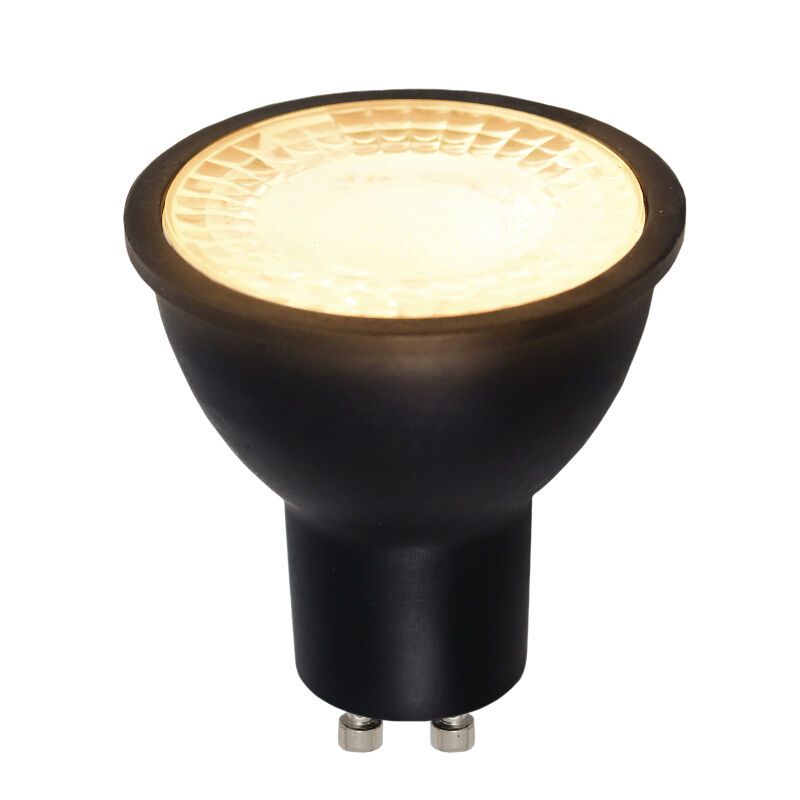 Olucia ampoule LED GU10 gradable Antonie, noir, 5W, dim to warm Olucia ampoule LED GU10 gradable Antonie, noir, 5W, dim to warm