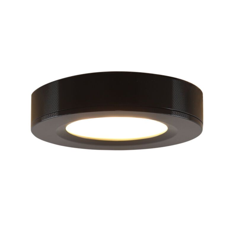 Lampe ronde sous placard de cuisine, noir