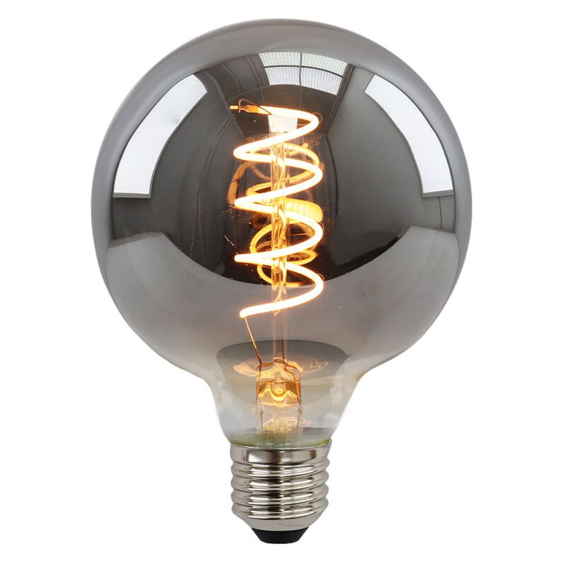 Dimmable E27 ampoule LED, Tuelo, G95, 4w, verre fumé, 2200K Dimmable E27 ampoule LED, Tuelo, G95, 4w, verre fumé, 2200K